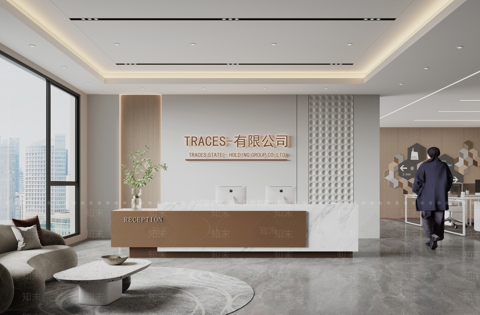 现代接待室3D模型下载【ID:1214804565】