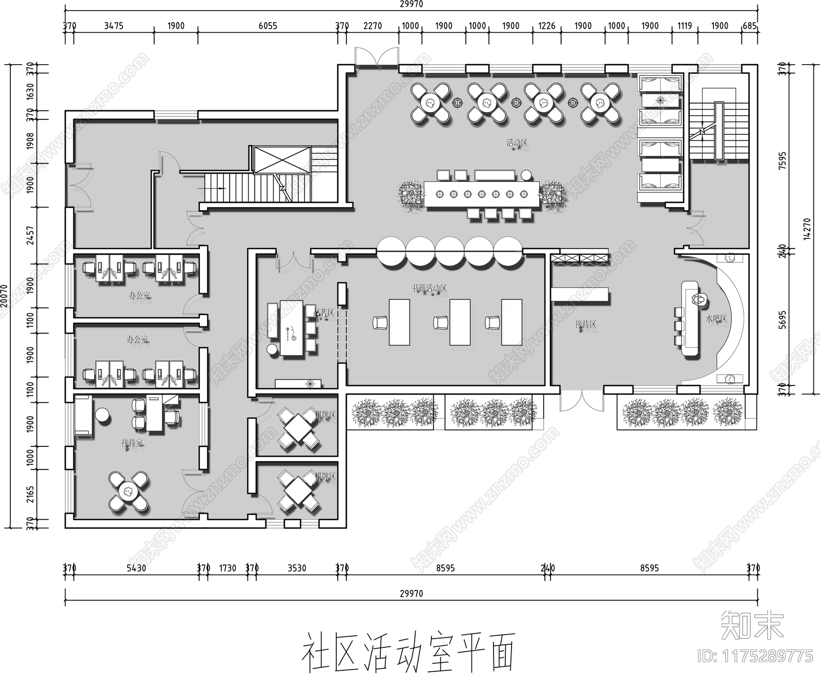 原木活动中心施工图下载【ID:1175289775】