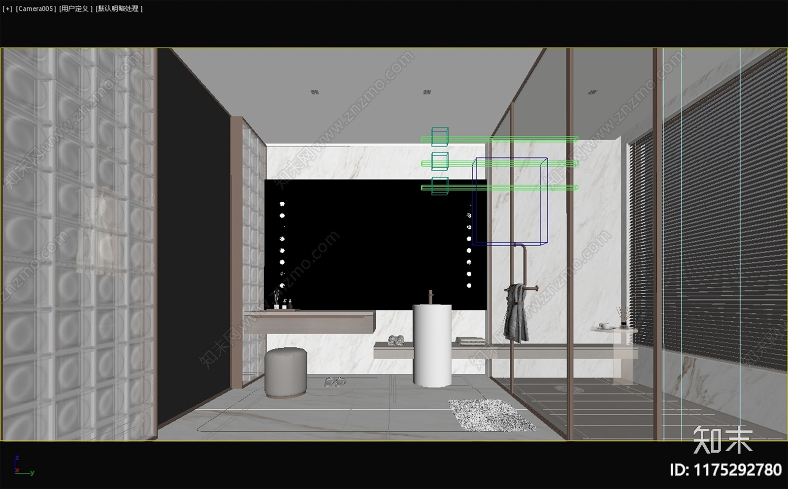 现代卫生间3D模型下载【ID:1175292780】