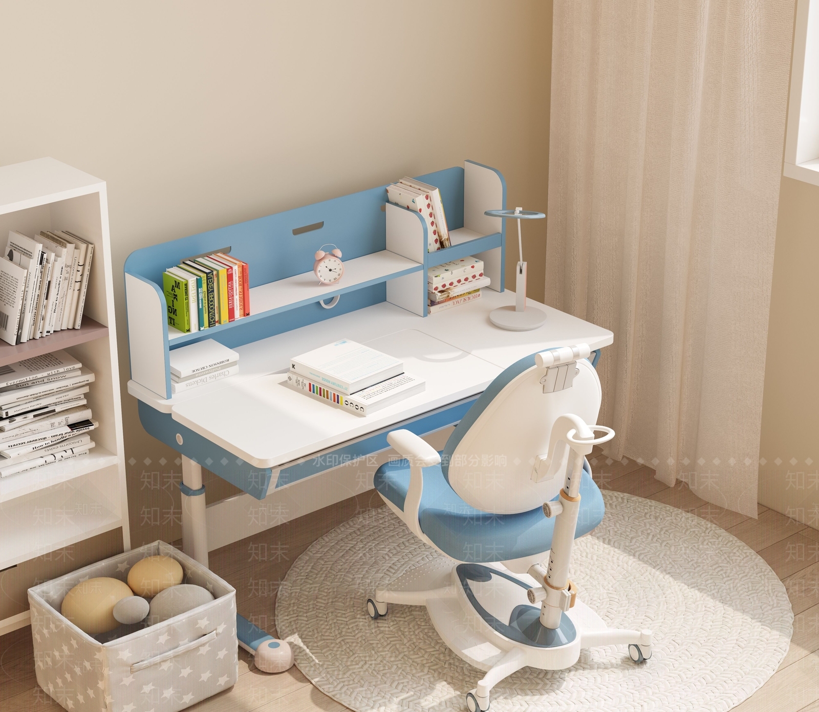 现代儿童桌椅3D模型下载【ID:1175302820】