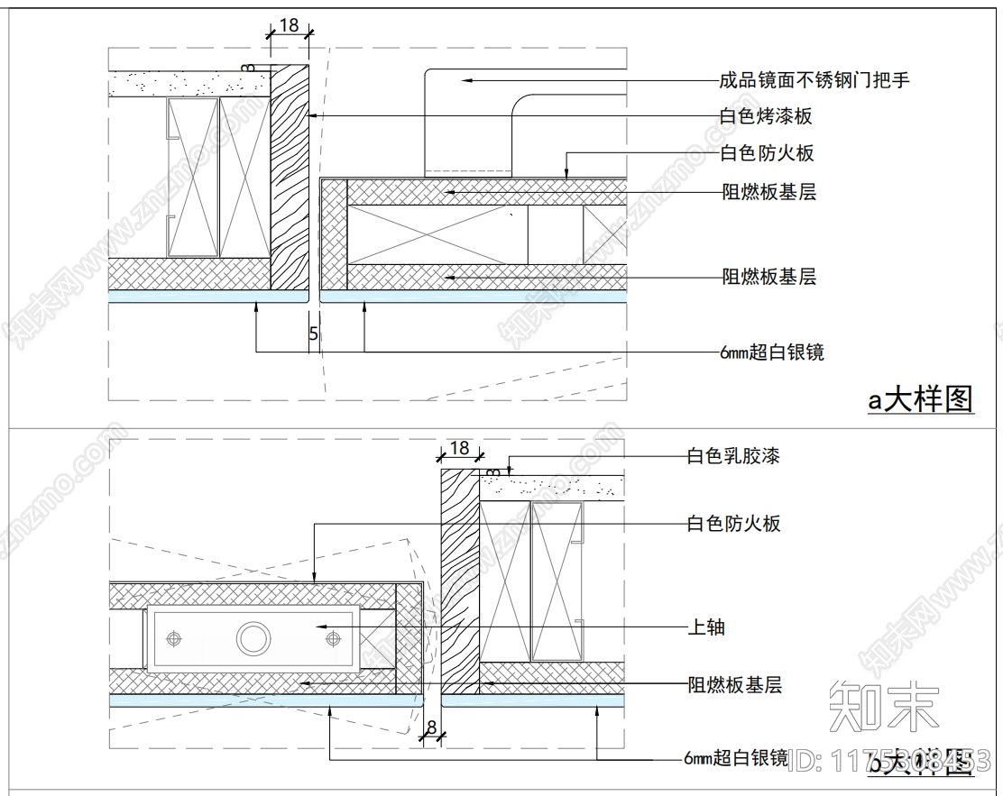 现代门节点cad施工图下载【ID:1175308453】