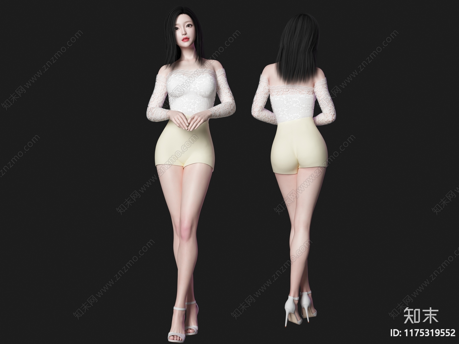 女人3D模型下载【ID:1175319552】