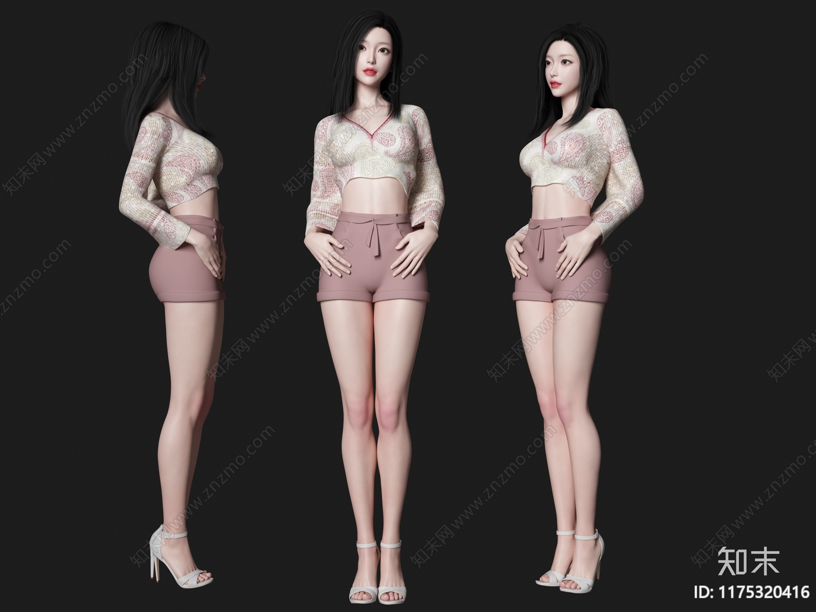 女人3D模型下载【ID:1175320416】