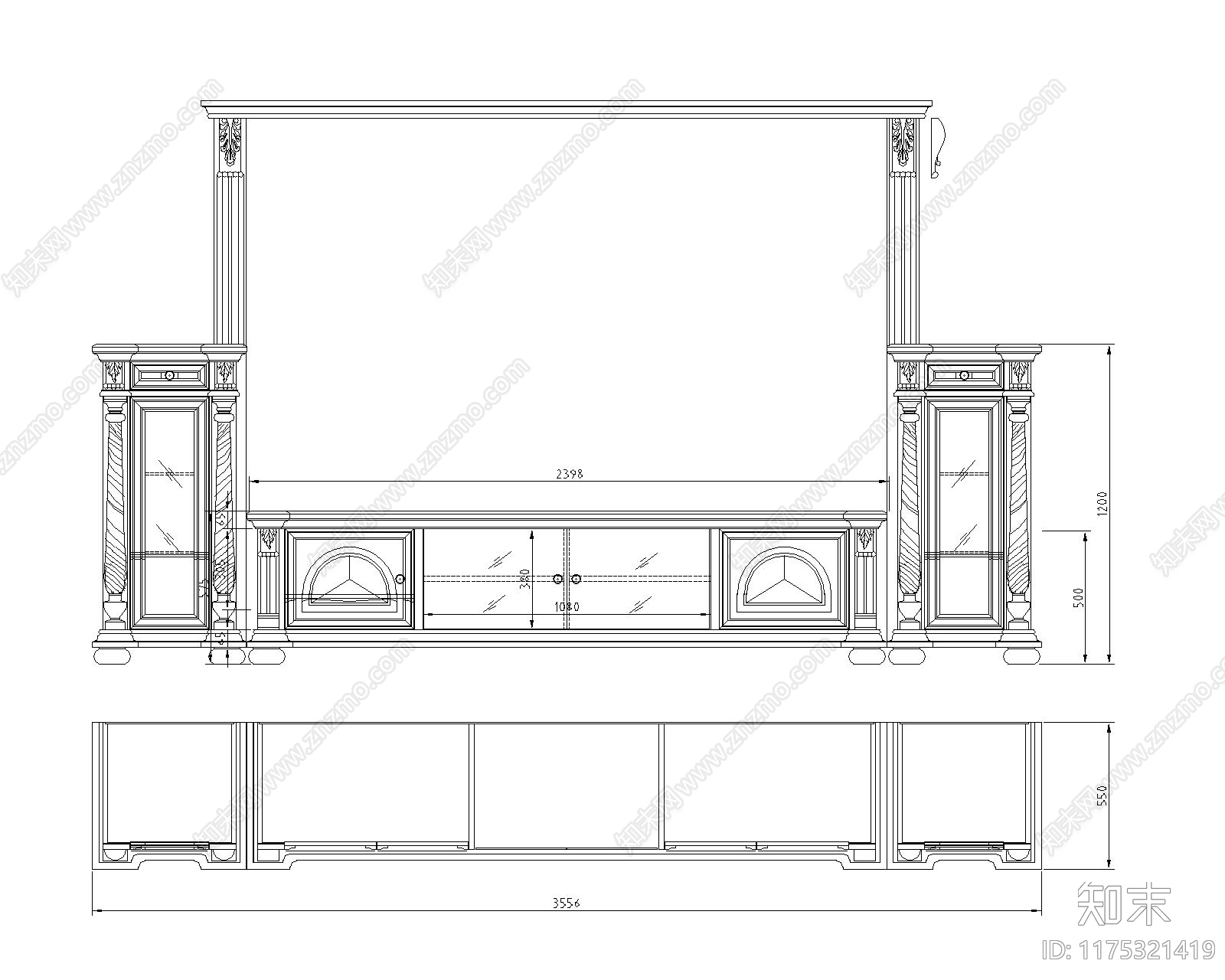 美式综合家具图库施工图下载【ID:1175321419】