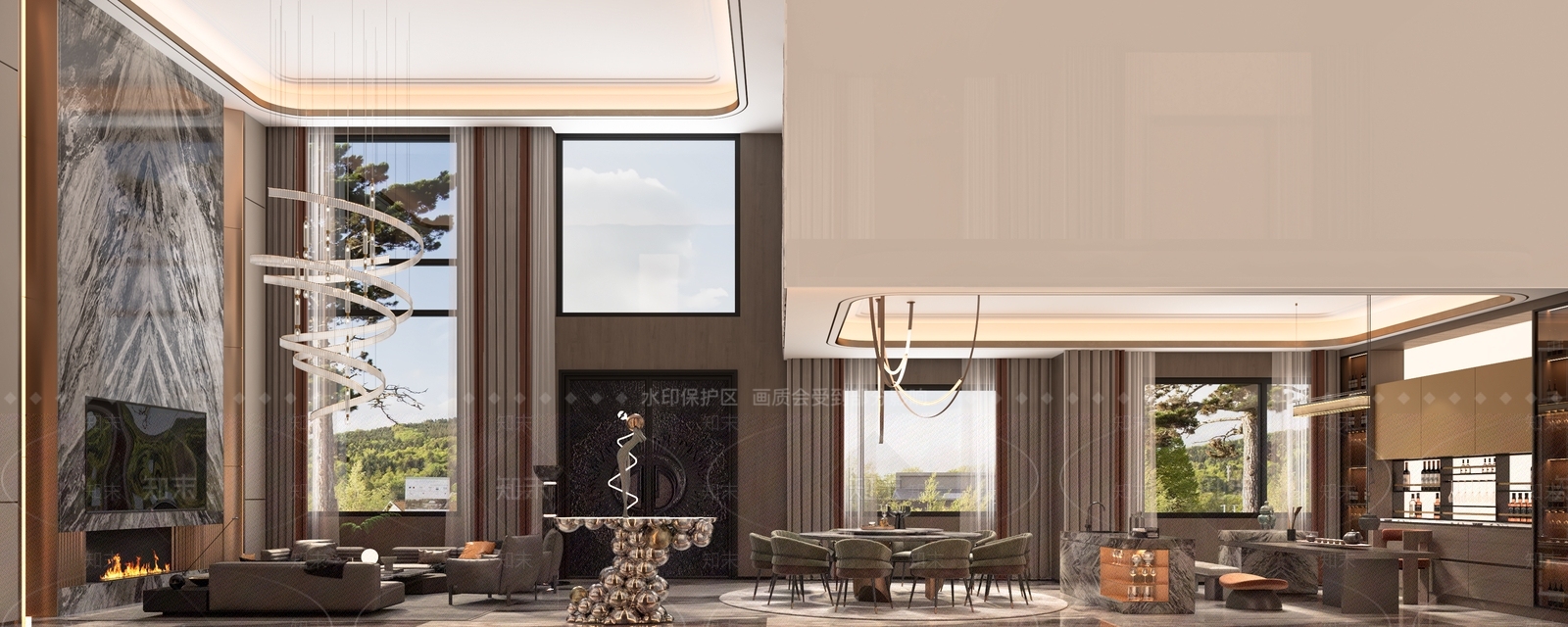 现代酒店大堂3D模型下载【ID:1214805925】