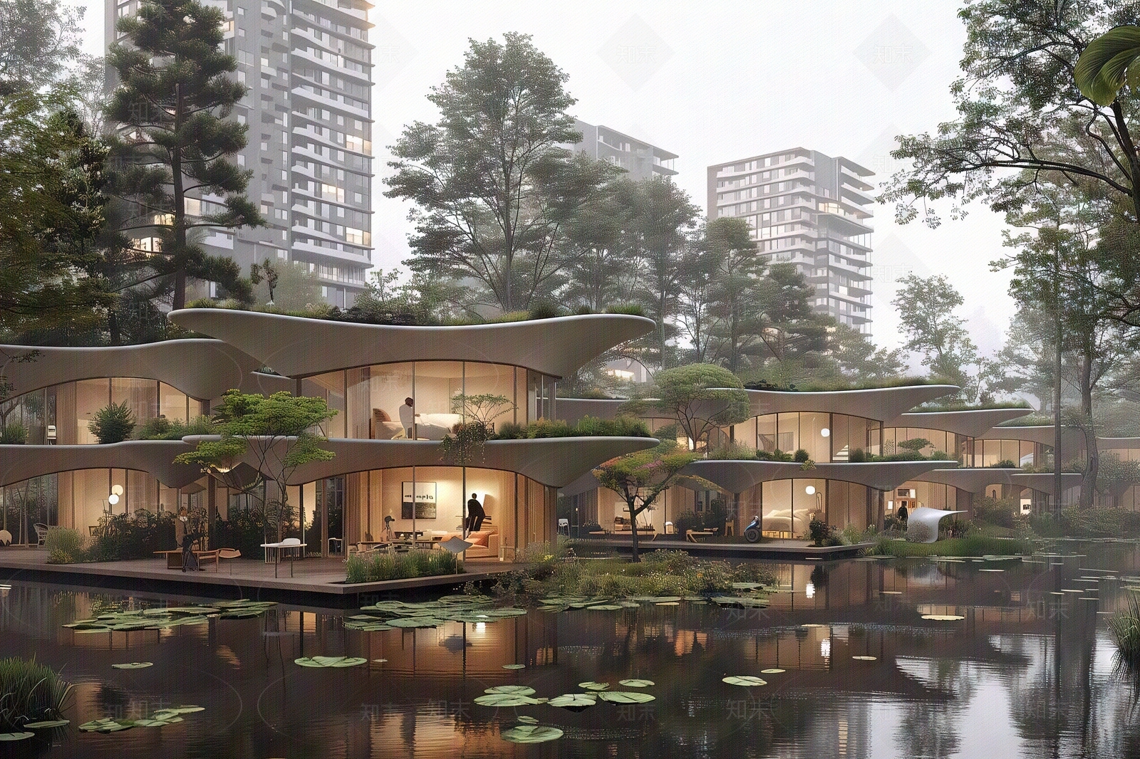 现代小区外景贴图材质精品下载_VRay贴图_知末网