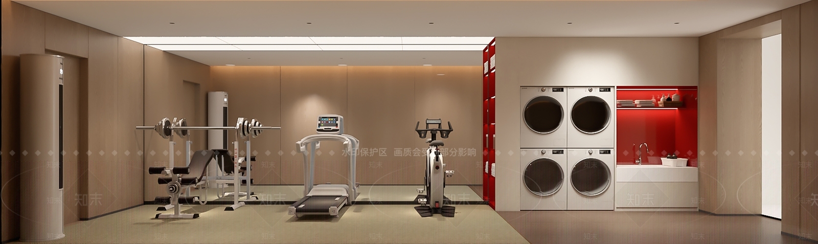 现代意式健身房3D模型下载【ID:1175331838】