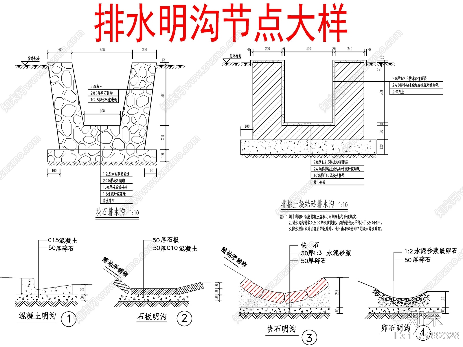 景观节点cad施工图下载【ID:1175332328】