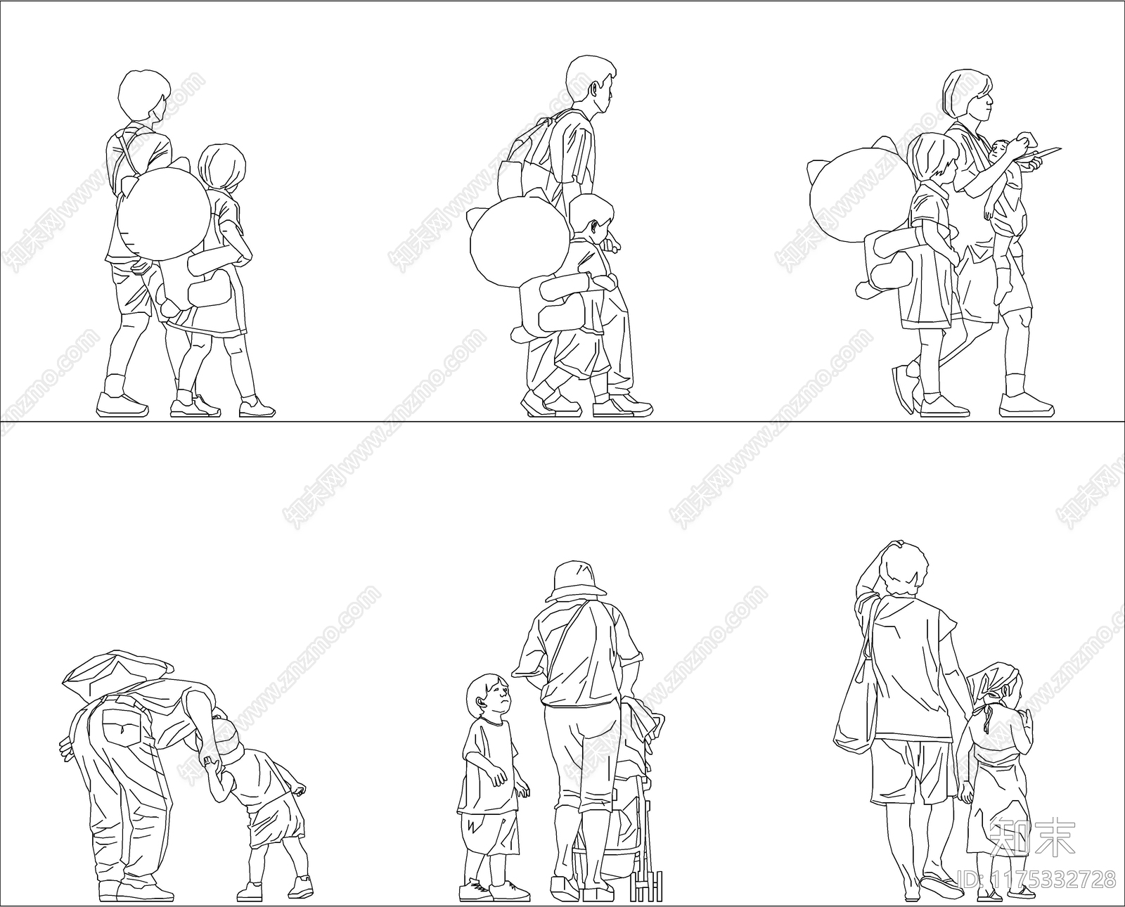 现代人物cad施工图下载【ID:1175332728】