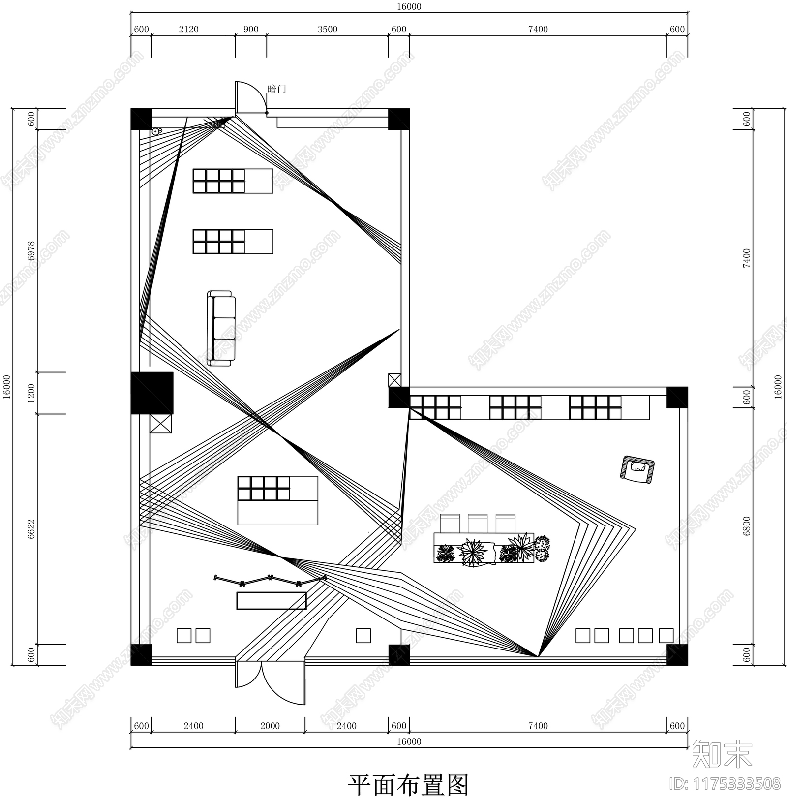 现代文创店cad施工图下载【ID:1175333508】