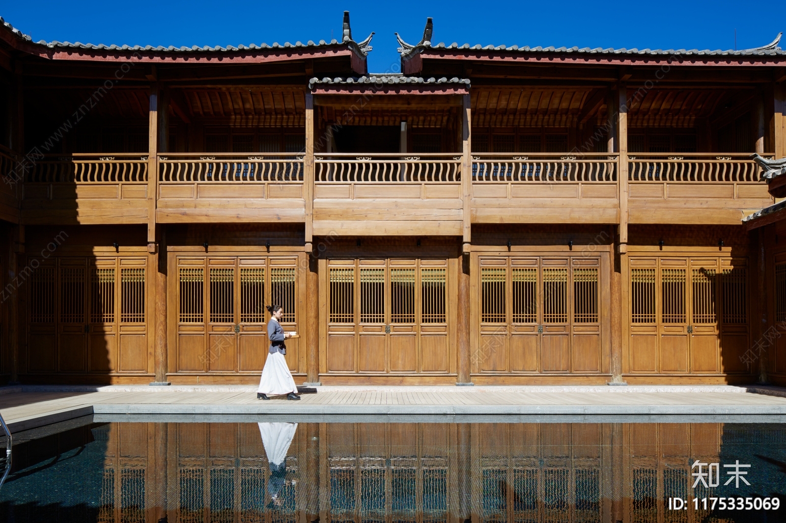 中式酒店建筑施工图下载【ID:1175335069】