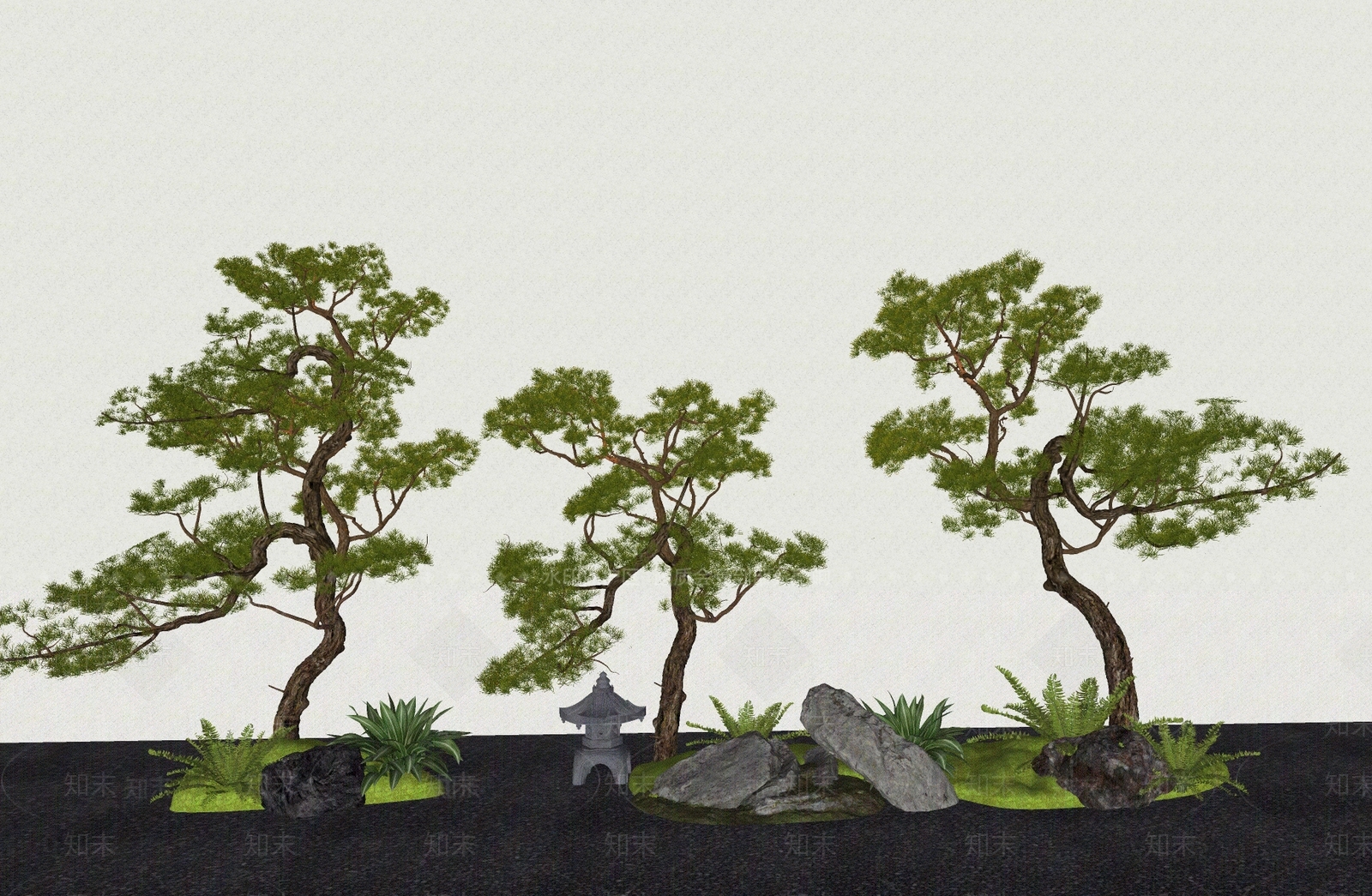 植物组合SU模型下载【ID:1175334607】