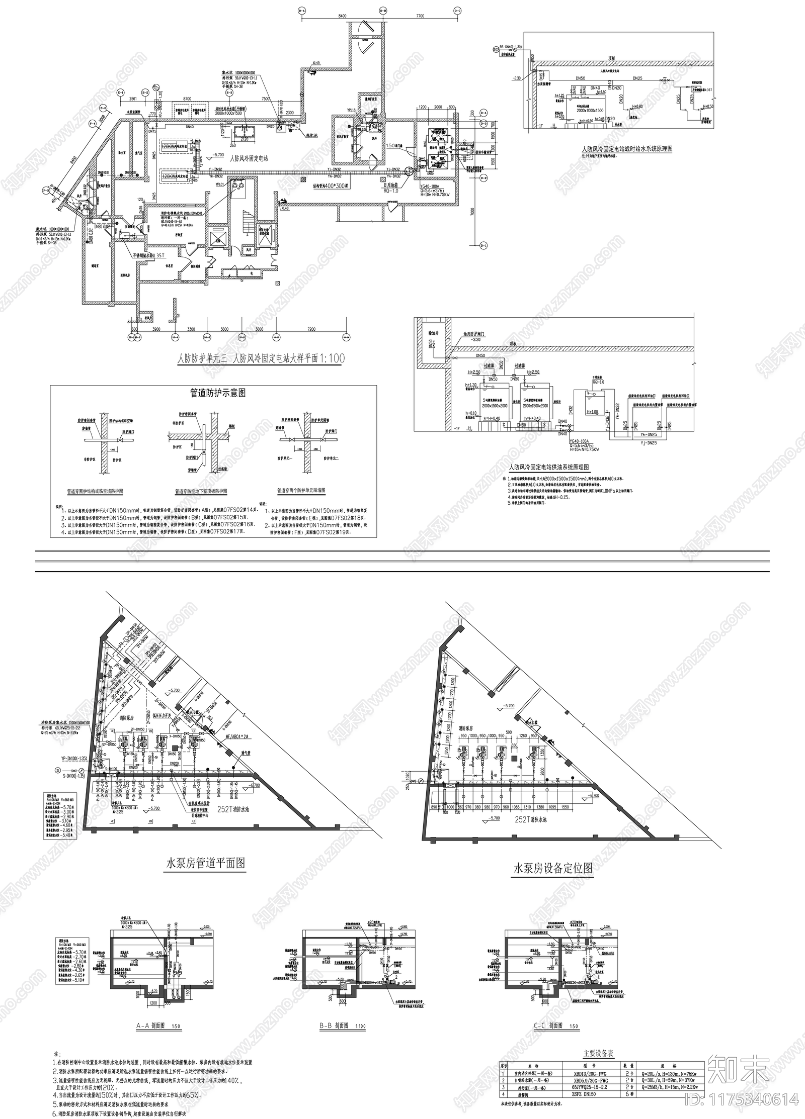 给排水图cad施工图下载【ID:1175340614】