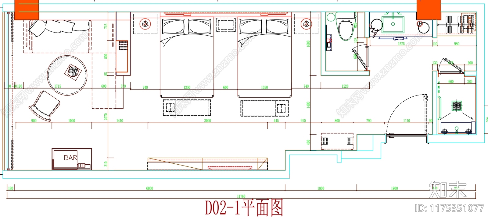 现代工装图库cad施工图下载【ID:1175351077】