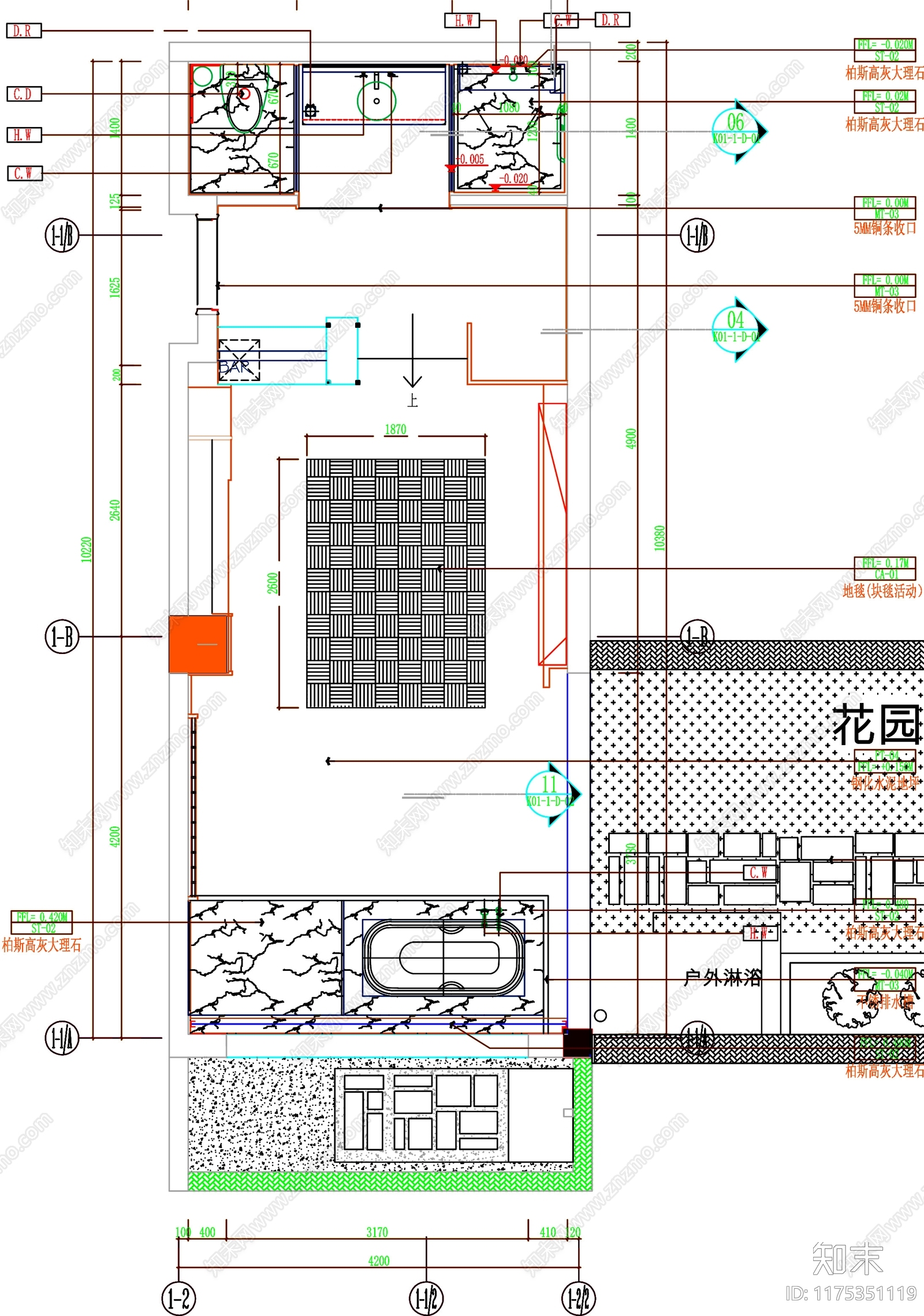现代工装图库cad施工图下载【ID:1175351119】
