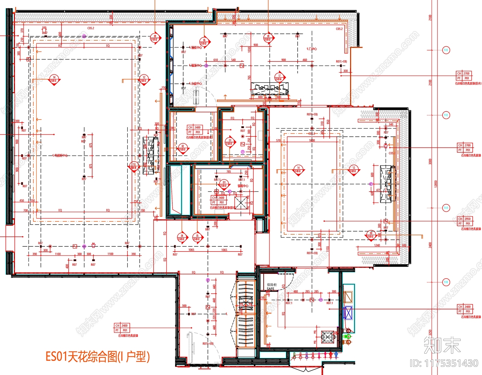 现代工装图库cad施工图下载【ID:1175351430】