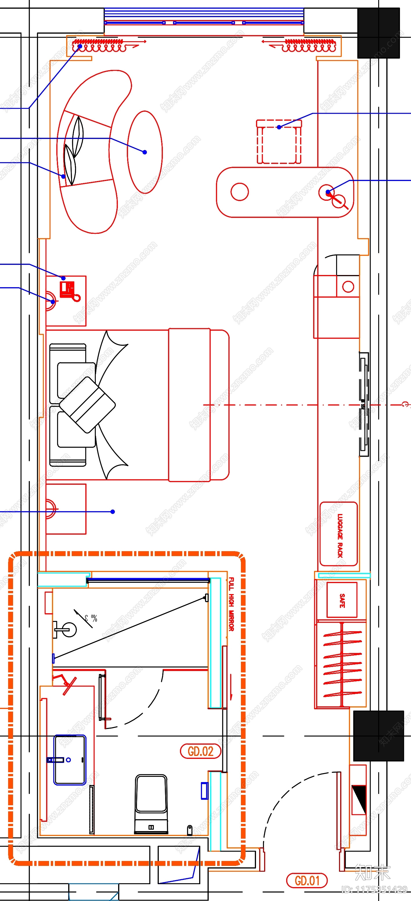 现代工装图库cad施工图下载【ID:1175351429】