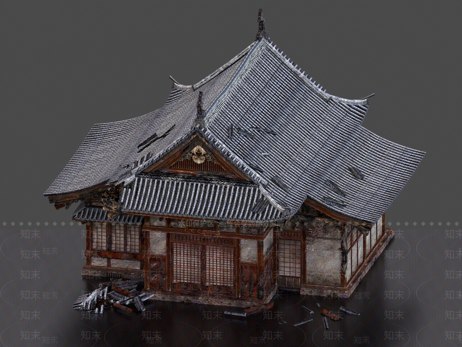 中式古建3D模型下载【ID:1175351745】