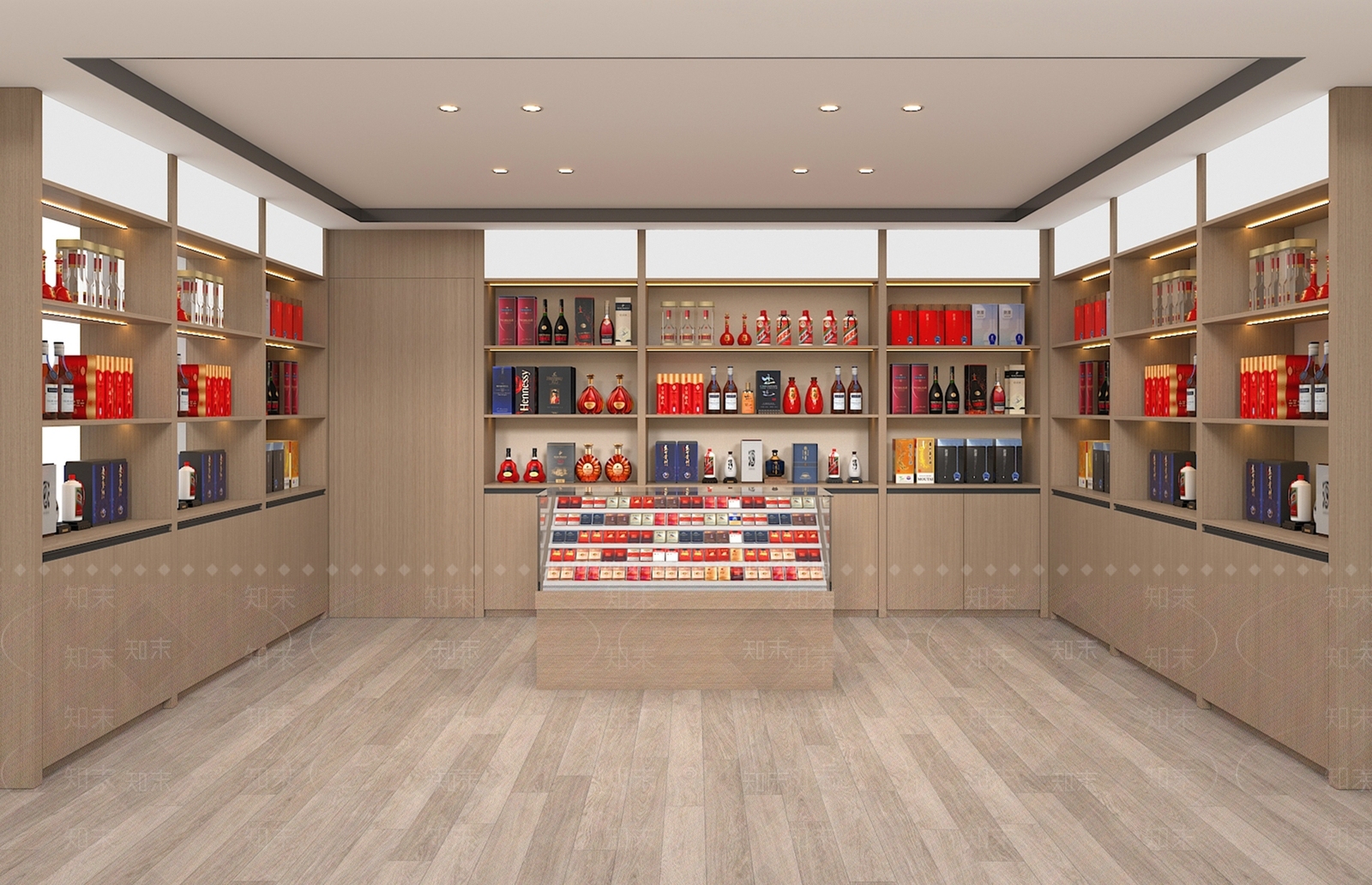 新中式烟酒店SU模型下载【ID:1175354583】