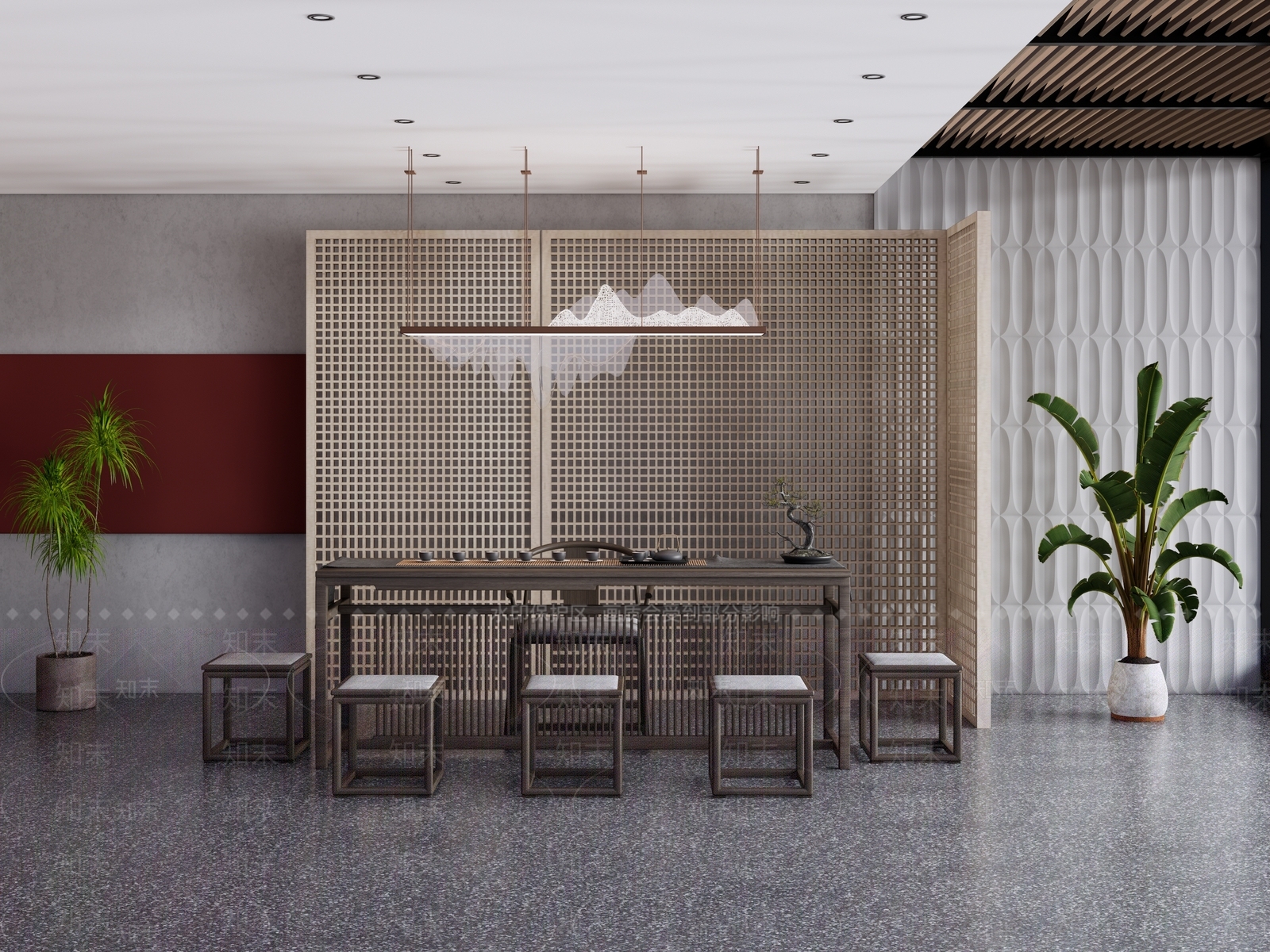 新中式中式茶桌椅SU模型下载【ID:1175369295】