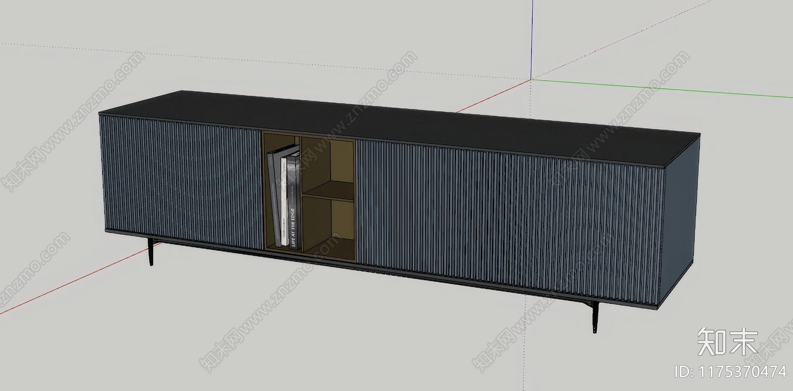 现代电视柜SU模型下载【ID:1175370474】