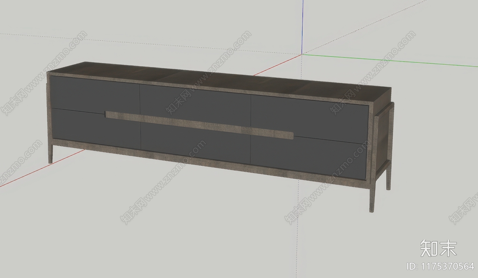 现代电视柜SU模型下载【ID:1175370564】