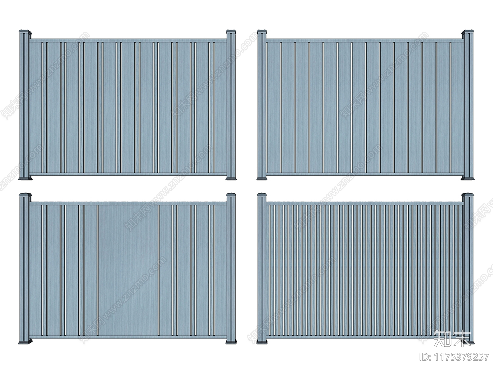 现代美式围栏护栏SU模型下载【ID:1175379257】