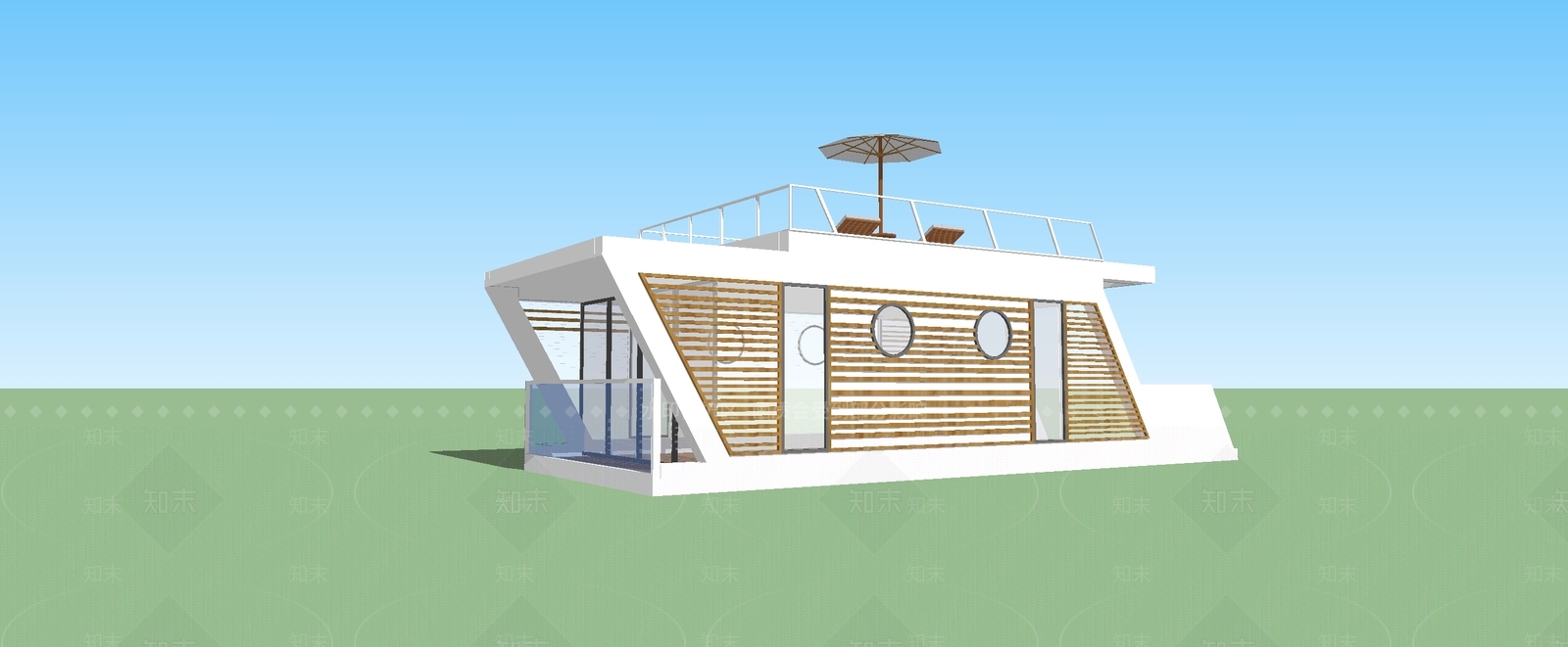 现代风格建筑SU模型下载【ID:1175380575】