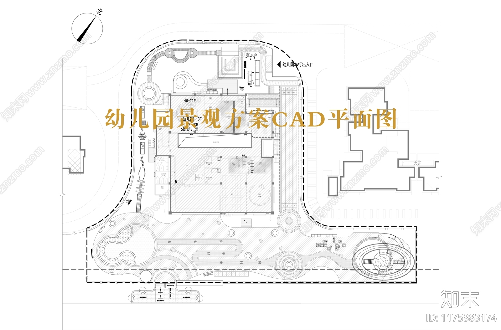 校园景观施工图下载【ID:1175383174】