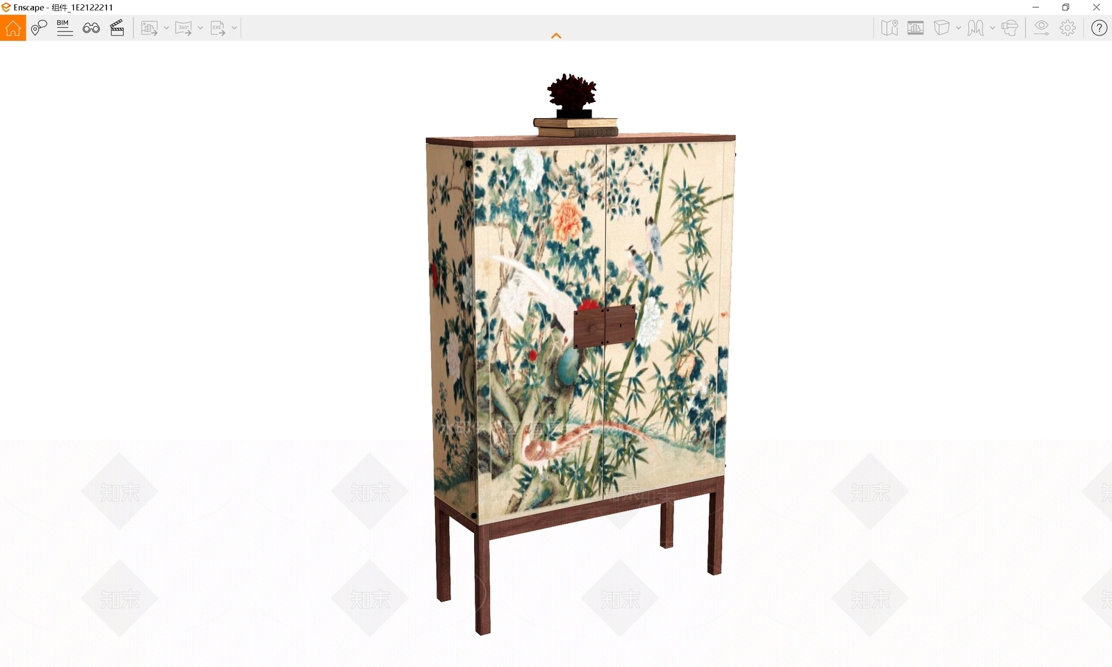 中古轻奢鞋柜SU模型下载【ID:1175405918】