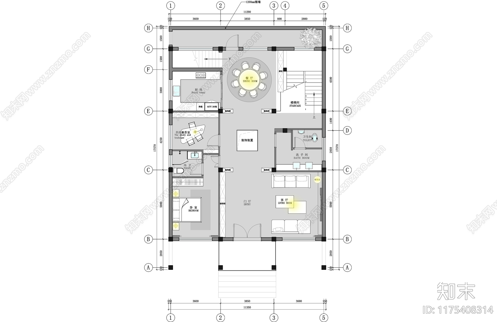 其他家装空间cad施工图下载【ID:1175408314】