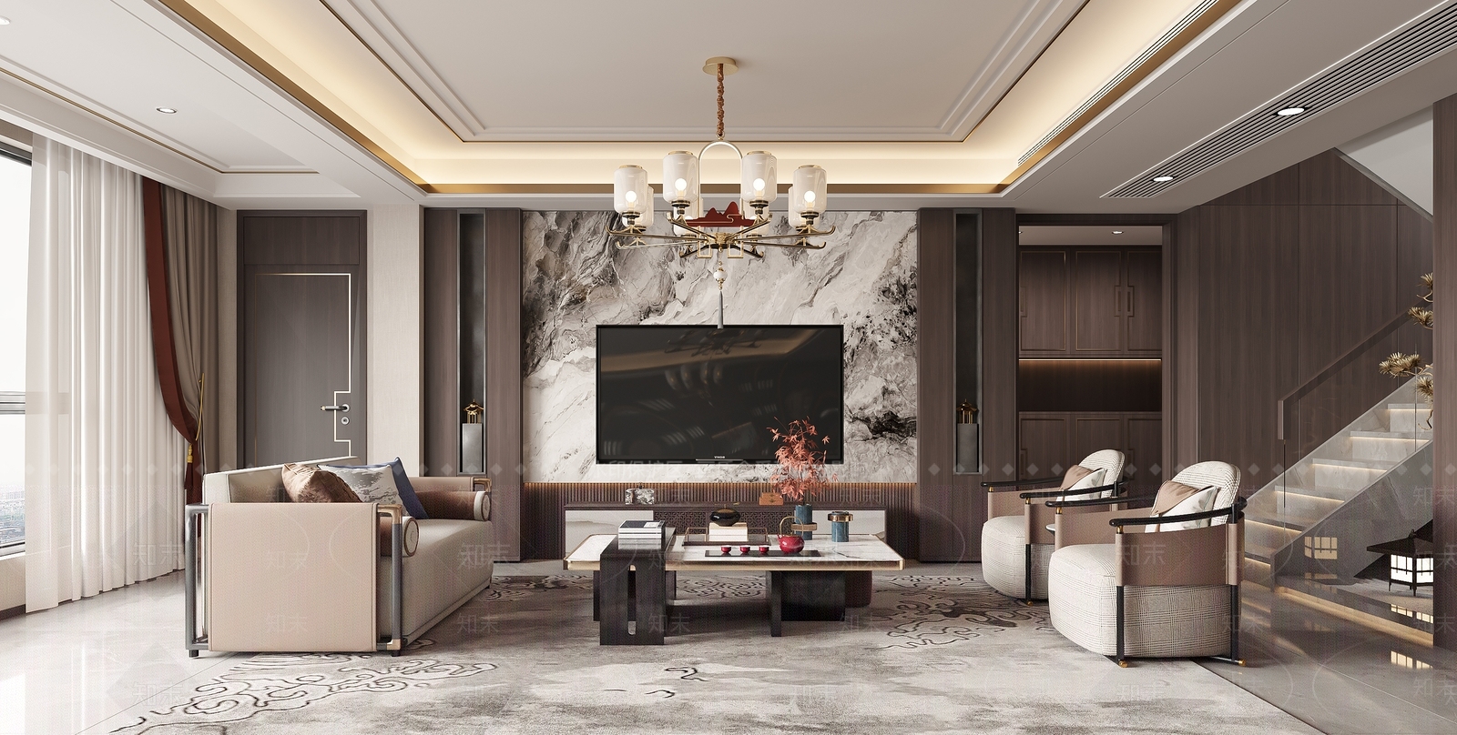 新中式酒馆3D模型下载【ID:1214807342】
