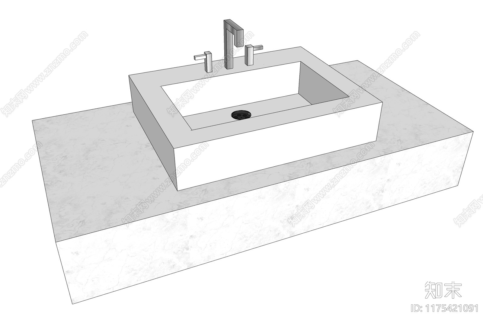 洗手台SU模型下载【ID:1175421091】