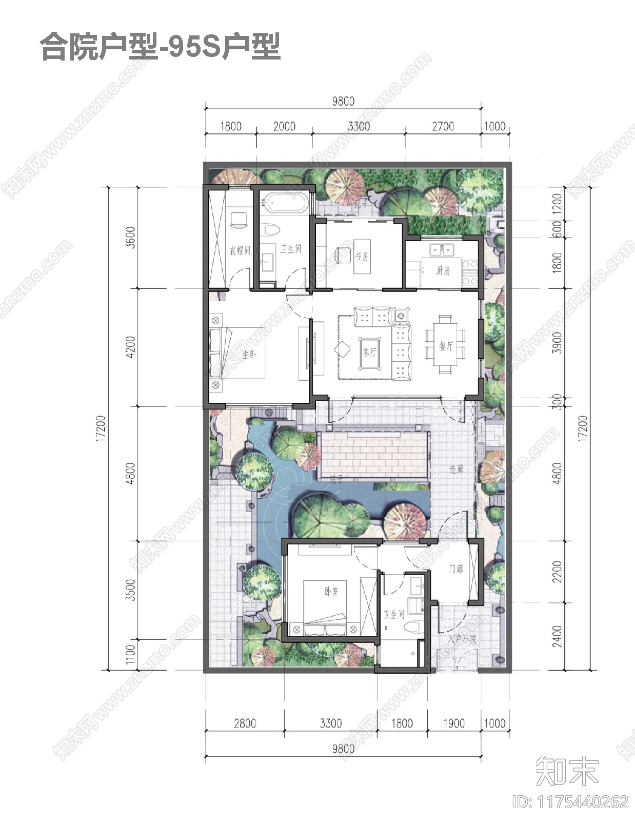 现代新中式别墅建筑cad施工图下载【ID:1175440262】