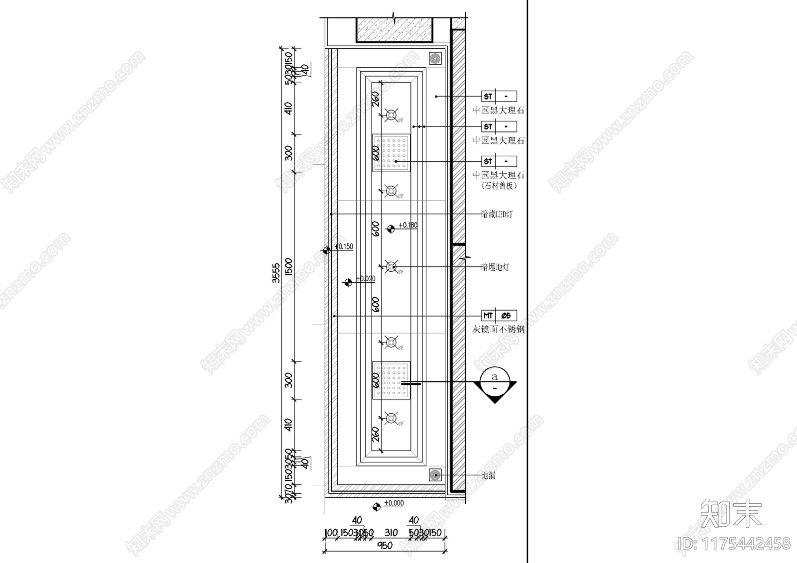 现代地面节点cad施工图下载【ID:1175442458】