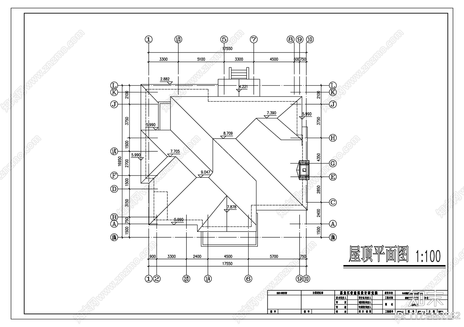 现代别墅建筑cad施工图下载【ID:1175443562】