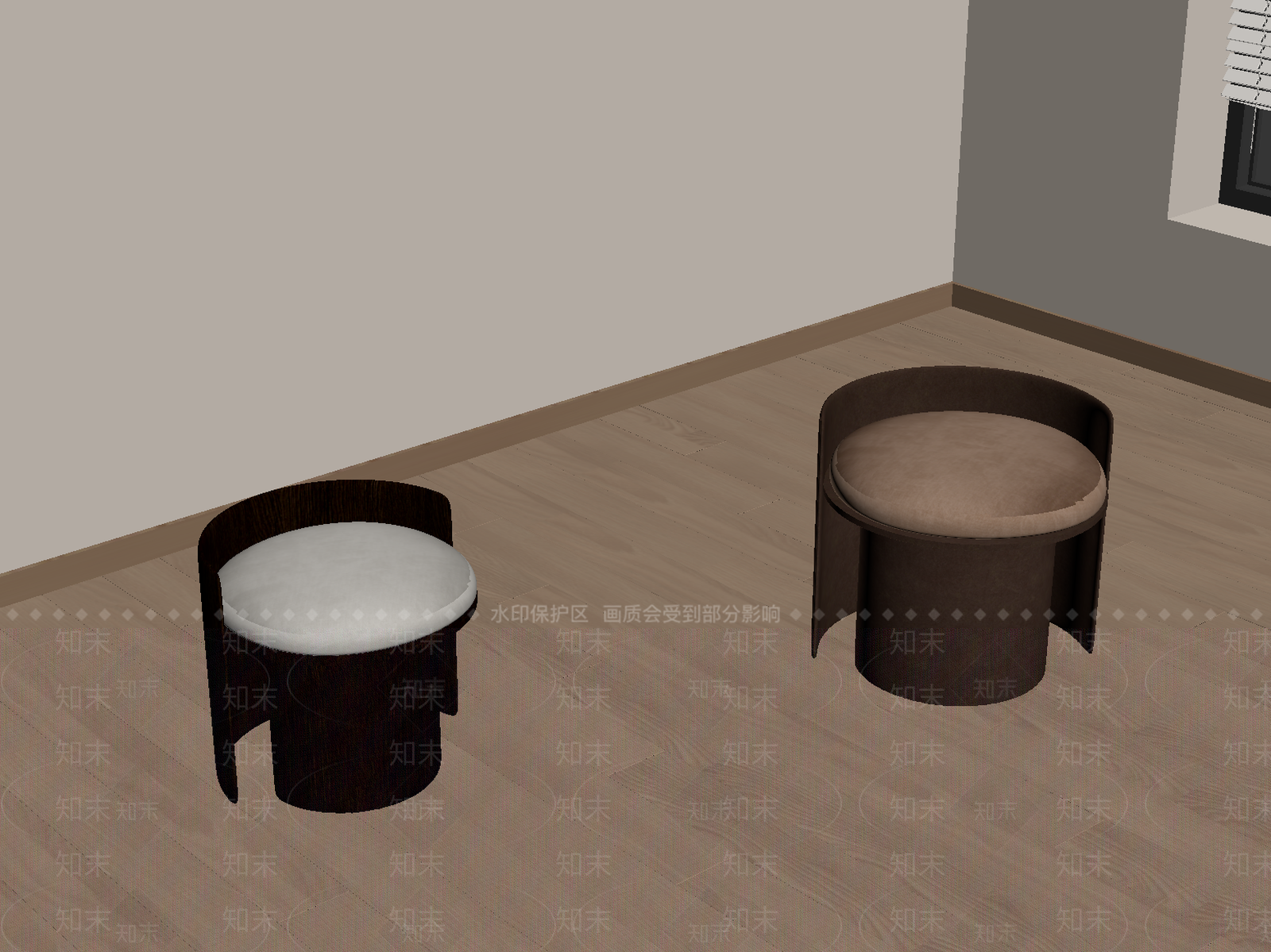 现代沙发凳SU模型下载【ID:1175449685】