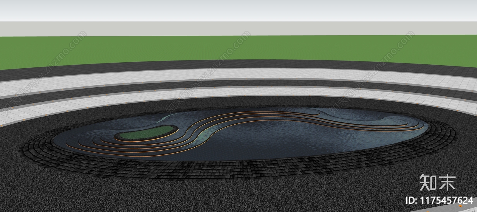 现代水景SU模型下载【ID:1175457624】