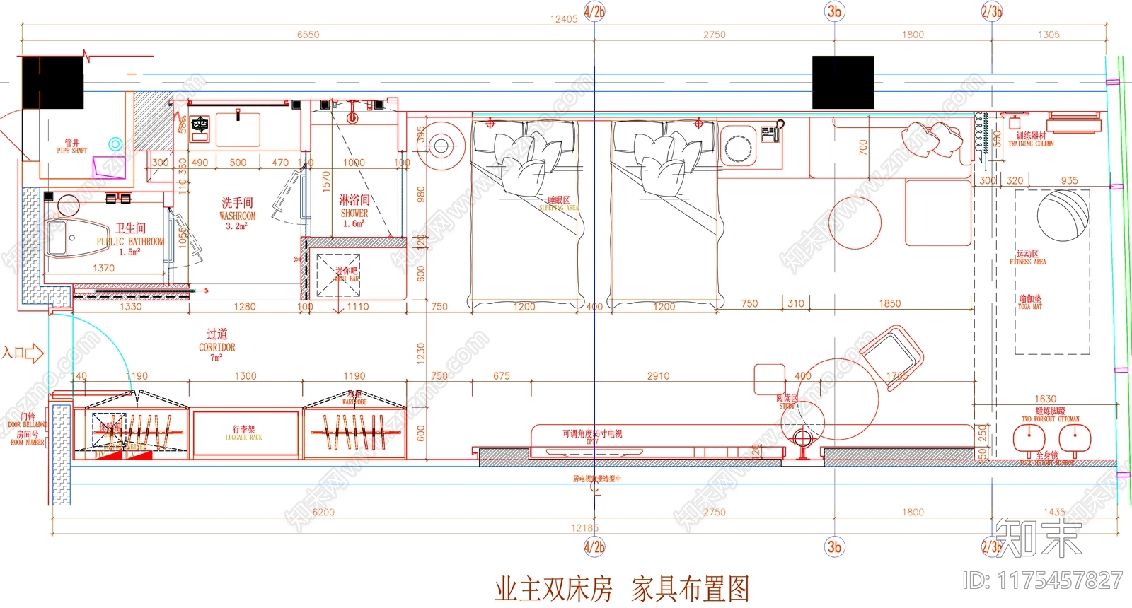 现代工装图库cad施工图下载【ID:1175457827】