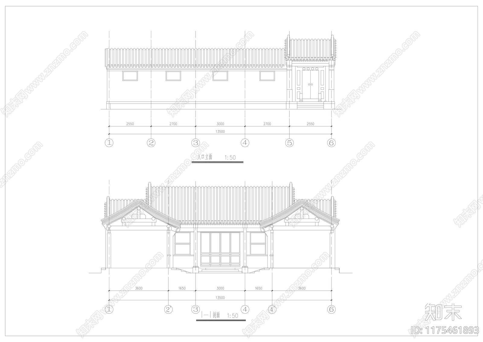 四合院cad施工图下载【ID:1175461893】