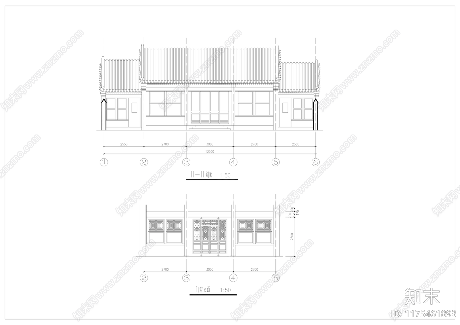 四合院cad施工图下载【ID:1175461893】