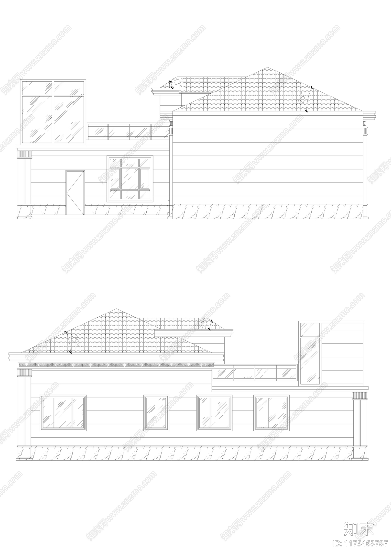 新中式住宅楼建筑cad施工图下载【ID:1175463787】