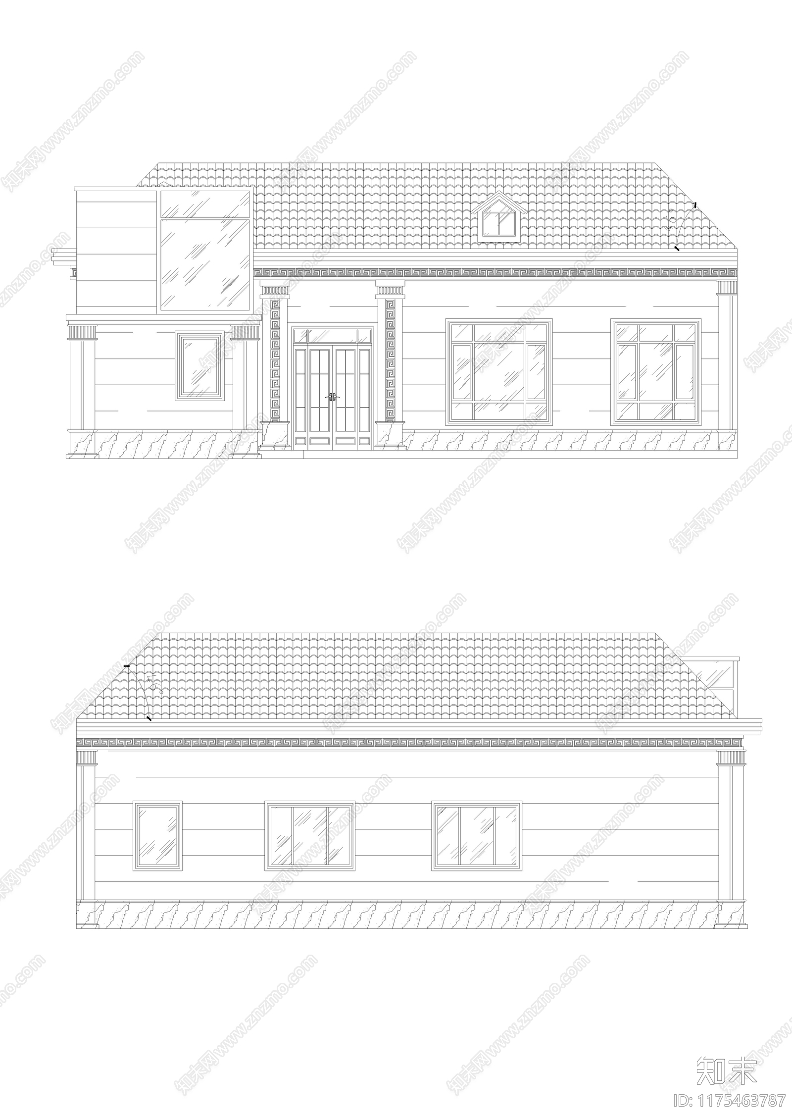 新中式住宅楼建筑cad施工图下载【ID:1175463787】