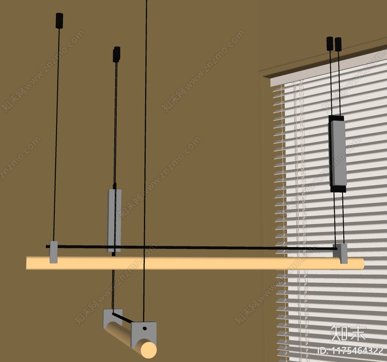 现代极简吊灯SU模型下载【ID:1175464322】