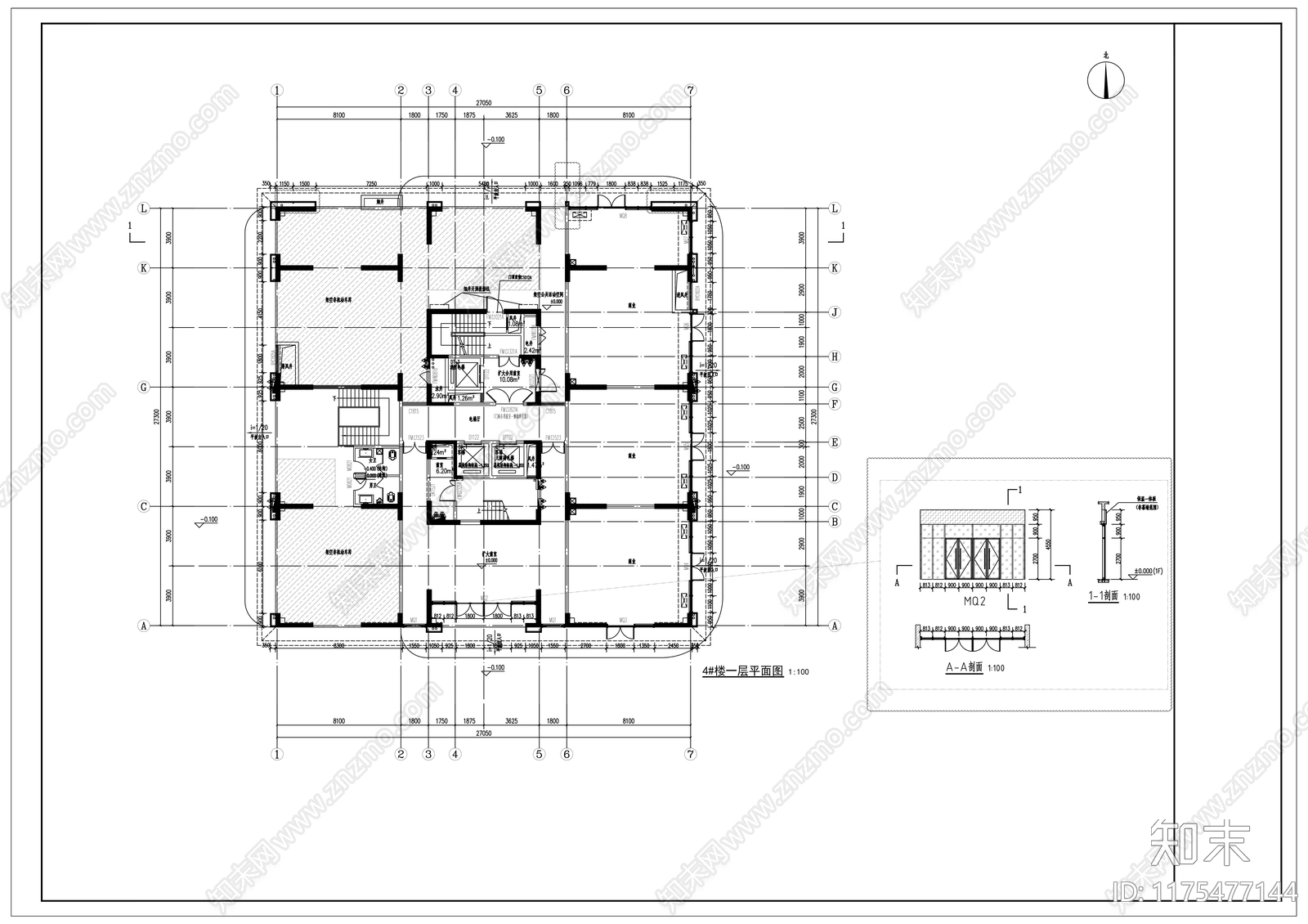 幕墙结构cad施工图下载【ID:1175477144】