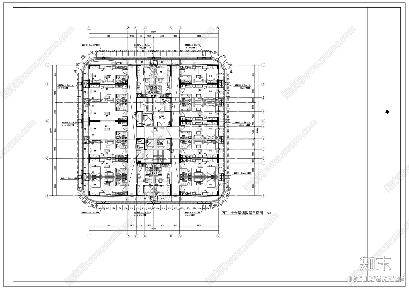 幕墙结构cad施工图下载【ID:1175477144】