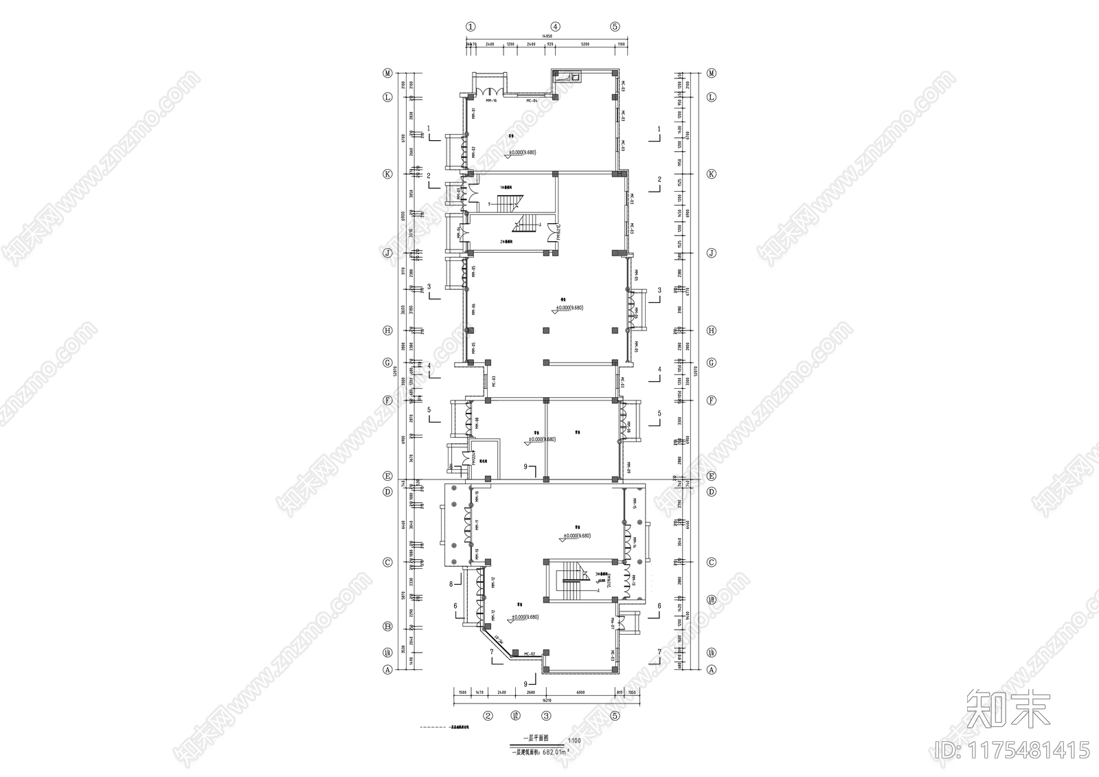 中式商业街cad施工图下载【ID:1175481415】