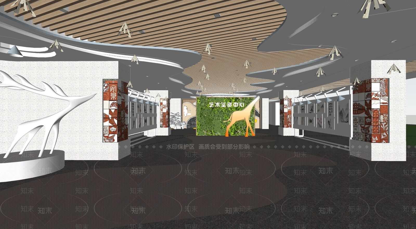 现代其他学校空间SU模型下载【ID:1175481677】