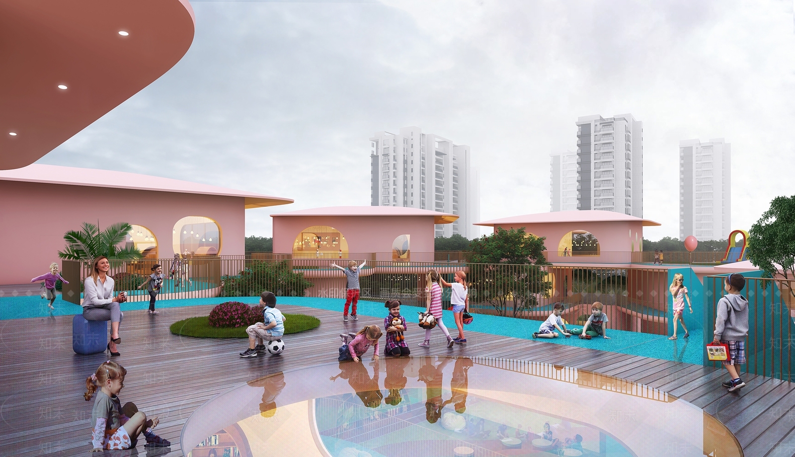 现代奶油其他公共建筑3D模型下载【ID:1175489830】