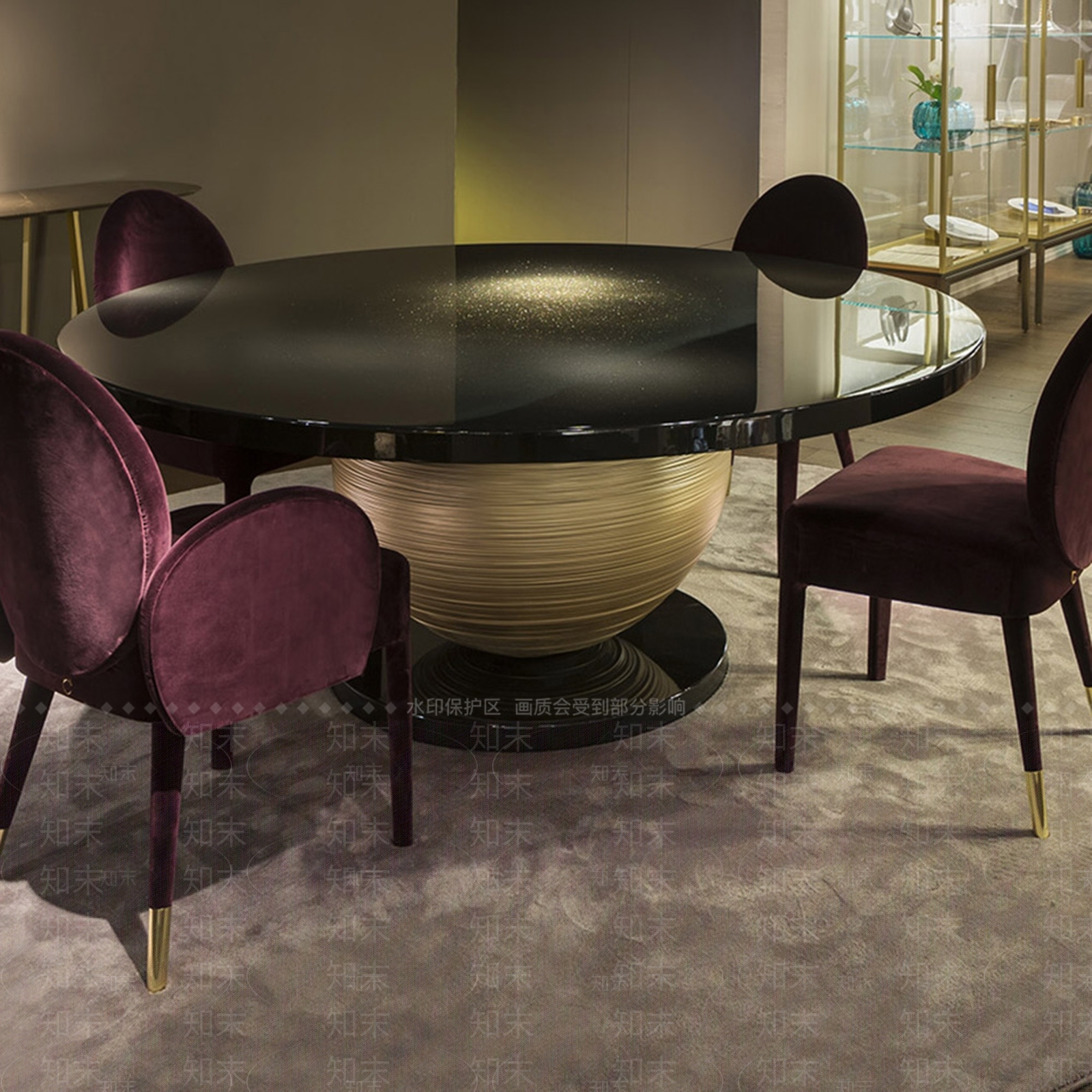 现代欧式餐桌SU模型下载【ID:1175485239】